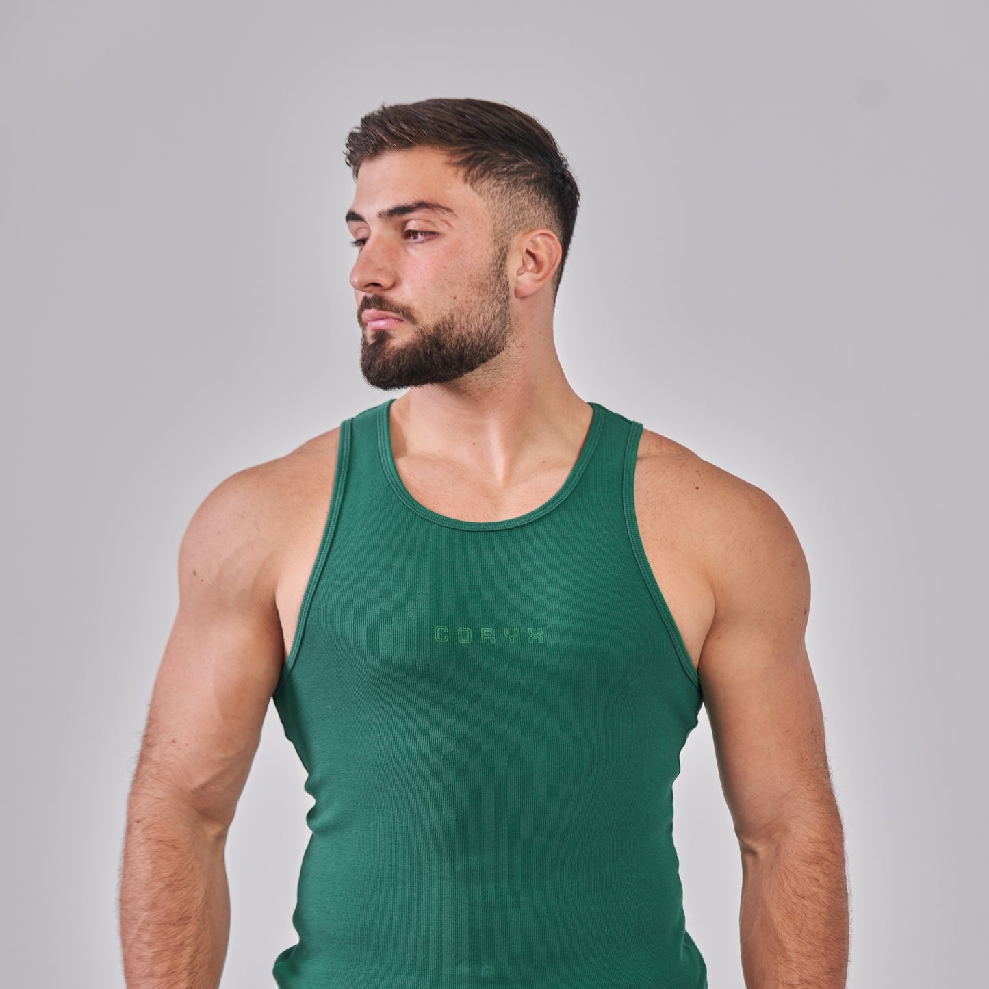 CORYX Tank gymwear highlighting stylish streetwear for fitness enthusiasts and urban fashion lovers