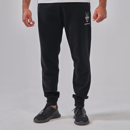 CORYX Sweatpants in black, front view